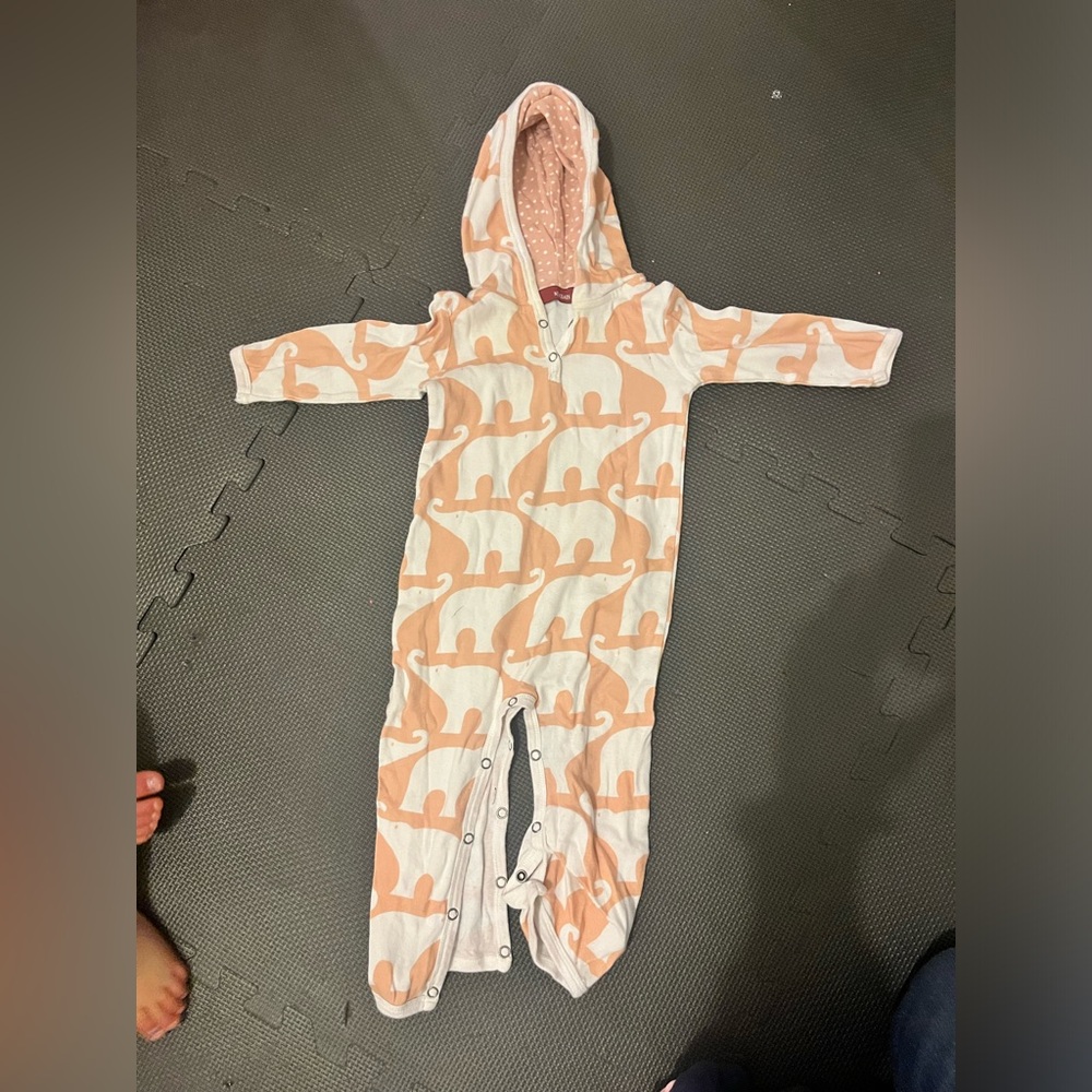 Milk barn girls elephant romper.